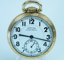 NICE 1942 Hamilton 950 B Railway Special 10k GF Mod 6 Railroad POCKET WATCH 23j