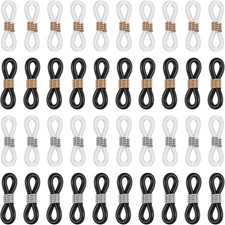 Eyeglass Chain Ends, 40 Pcs Adjustable Silicone Eyeglasses Chain Connector Anti