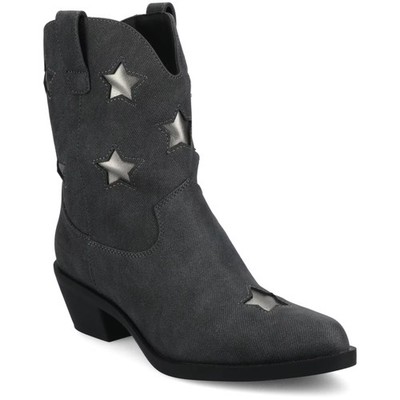 Women's Journee Collection Underwood Western Booties Charcoal