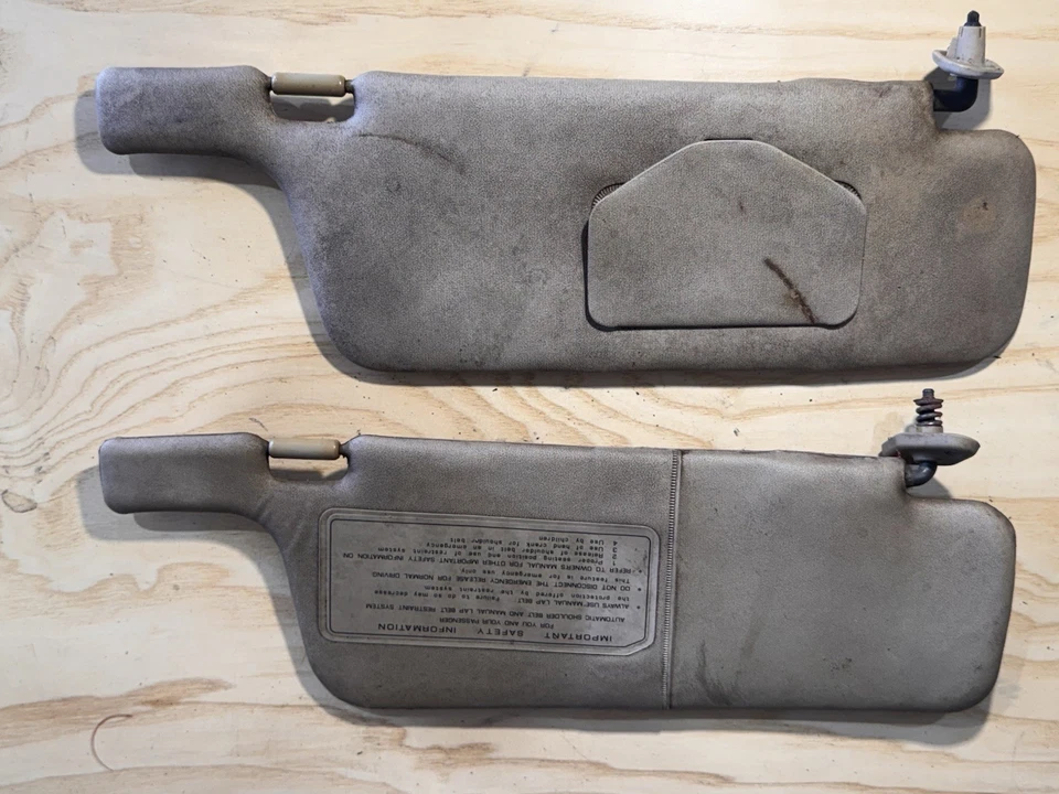 Par de parasoles originales 89-94 Nissan 240SX S13 - necesitan trabajo OEM color bronceado Ish Foto 3 de 4