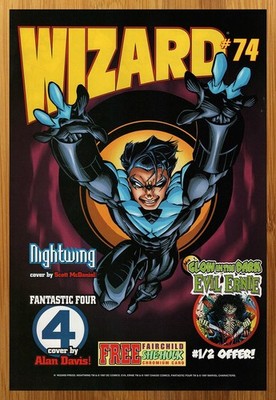 1997 Wizard Print Ad/Poster DC Comics Nightwing Scott McDaniel Evil Ernie Art