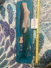 hand carved mermaid made by Cape Cod woodcarver