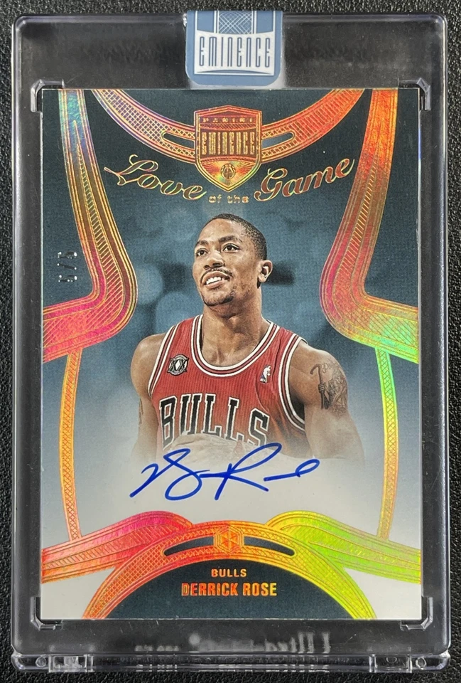 DERRICK ROSE 2024-25 PANINI EMINENCE #9 LOVE OF THE GAME GOLD AUTO 5/5