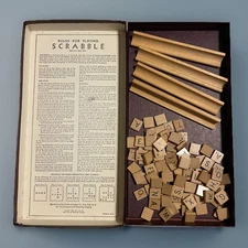 VTG 1948 1953 Scrabble Board Game, Sechlow & Righter Word Game RARE - Complete! 