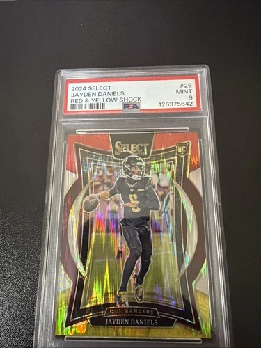 2024 Select Concourse Jayden Daniels #26 Red & Yellow Shock GEM MINT PSA 9