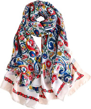 Silk Scarf 100 Mulberry Silk Fashion Scarves Long Lightweight Shawl Wrap