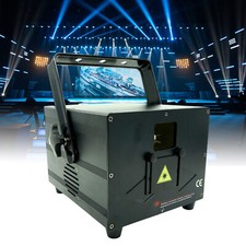 3W 3000mw RGB Full Color Animation Laser Projector ILDA DJ Stage UK Plug