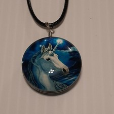 UNICORN 3 Double sided Pendant Charm / 17" 2" chain Necklace Rope 3 