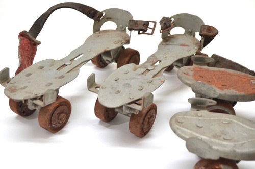 Hustler Speed King Child & Union Hardware Metal Skate Lot 2 Pair 4 Pieces Vtg - Picture 2 of 10