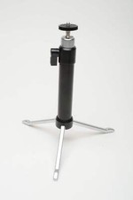 Compact folding table tripod 8" tall folded, w/ball head