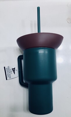 2024 Target Bullseye 2in1 Green Tumbler w/Snack Bowl 31.55oz