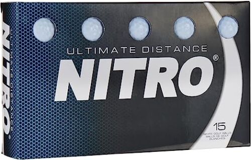 Nitro Ultimate Distance Golfbälle - 15 weiße Golfbälle