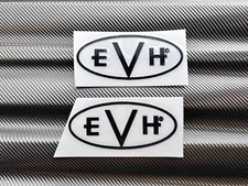 2Pcs EVH Guitar Bass Vinyl UV Silk Screen Headstock Self-Adhesive Sticker Black