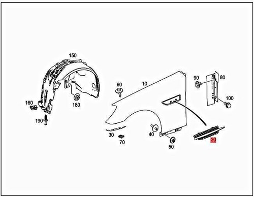 Genuine MERCEDES Slc Slk R172 W172 Cabrio Convertible Left Trim 1726900379