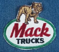 NOS 70s Original Vintage MACK TRUCKS 3" Patch TRUCKER Rig Semi Bulldog Dealer
