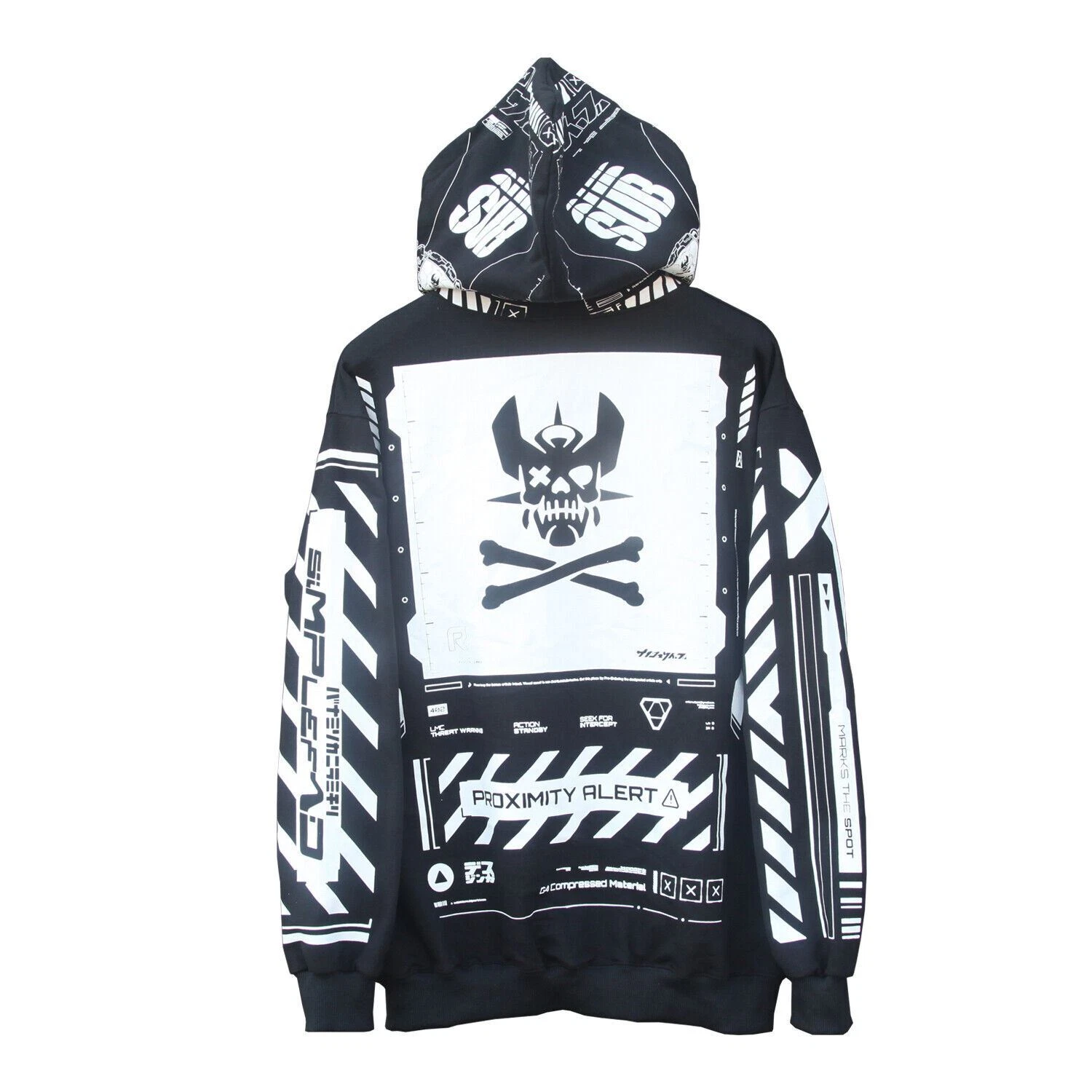 Niepce Men's Cyber Explosion Techwear Jacket Streetwear Cotton Coat image 7