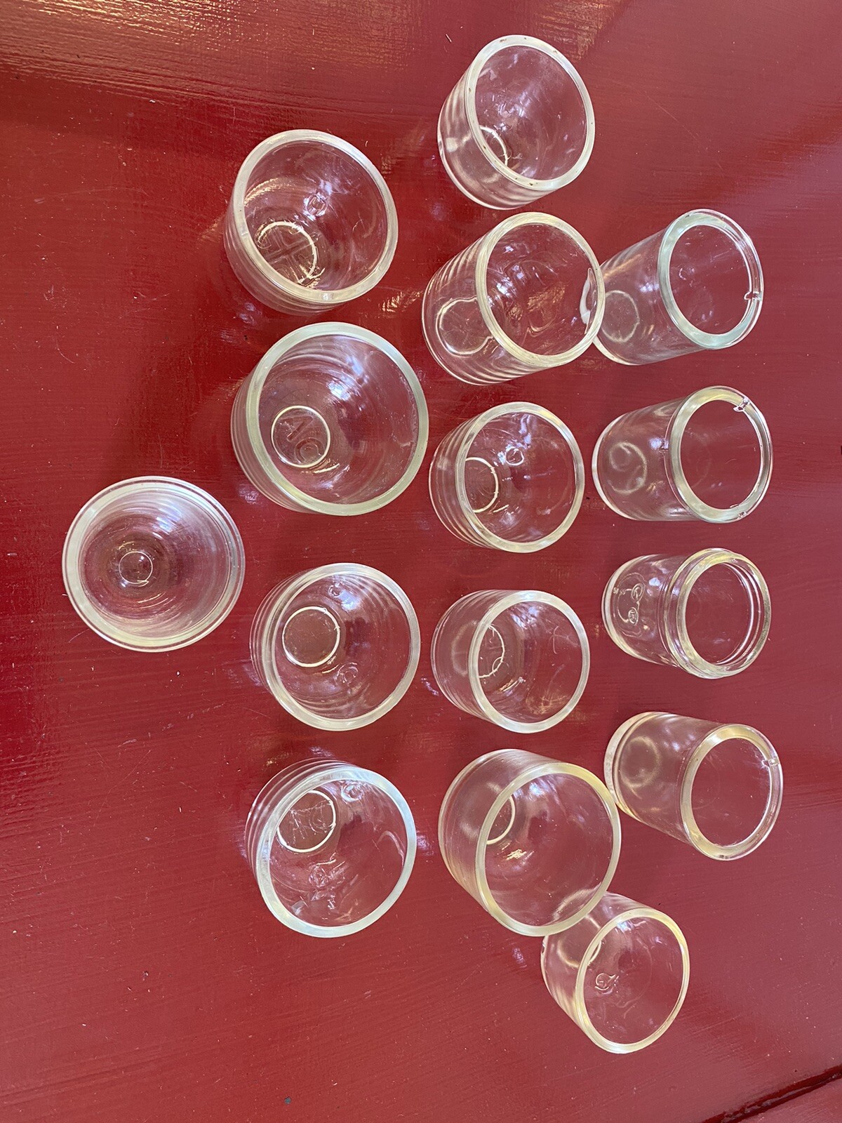 1930 's 1940 's 1950 's AC CARTER FUEL BOWL FUEL FILTER GLASS LOT (15