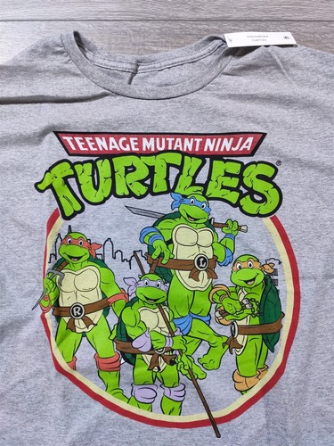 Teenage Mutant Ninja Turtles Shirt Adult X-Large Gray Graphic Tee Mens - Picture 2 of 6