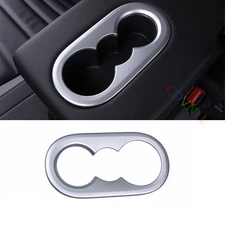 Car Rear Water Cup Holder Panel Trim For Volkswagen Jetta Mk7 19-22 Matte Silver