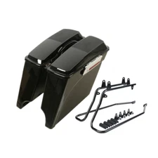 5" Stretched Hard Saddlebags 6x9'' Speaker Lid w/ Bracket Fit For Softail 84-17