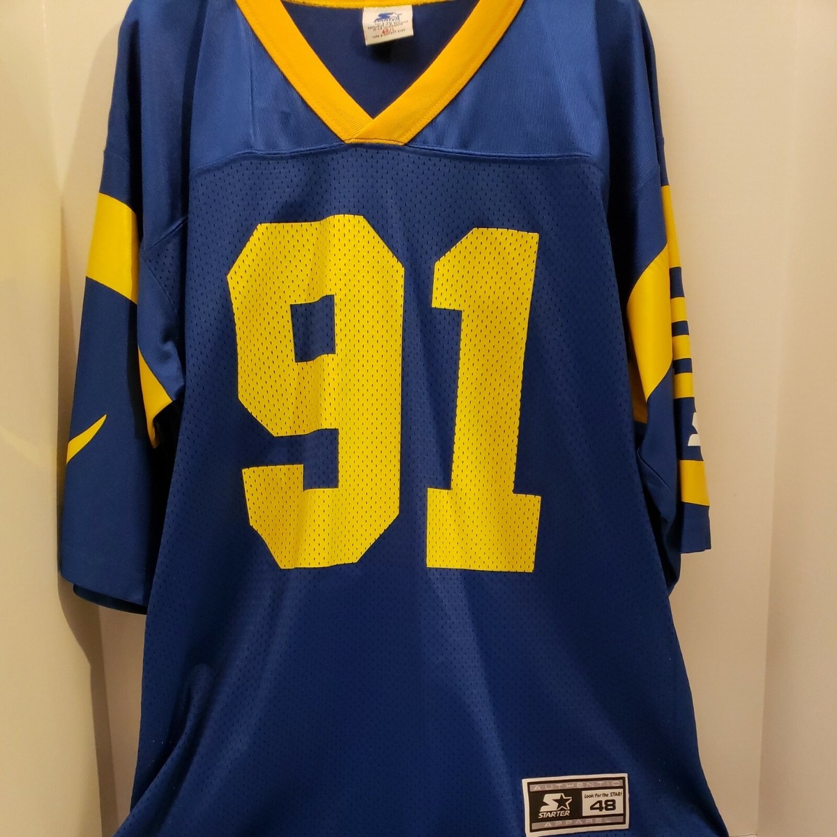 Leslie O'Neal RAMS NFL AUTHENTIC STARTER VINTAGE JERSEY ADULT 48