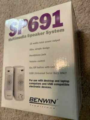 PC Computer Multimedia Speaker System SP691 Benwin Traditions