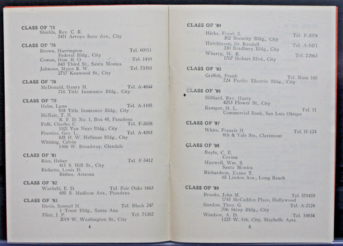 Booklet - Directory of Princeton Alumni in Southern California 1915 EPH85 - Foto 4 di 4