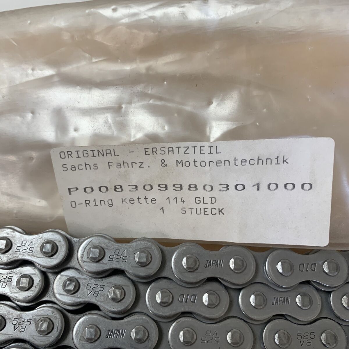 DID 525 V8 O-RING KETTE Antriebskette Chain 114 Glieder DID 525 V8 O-RING KETTE Antriebskette Chain 114 Glieder