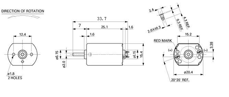 MABUCHI FK-130SH-09450 DC 12V-24V 14500RPM High Speed Mini 20mm Electric Motor e