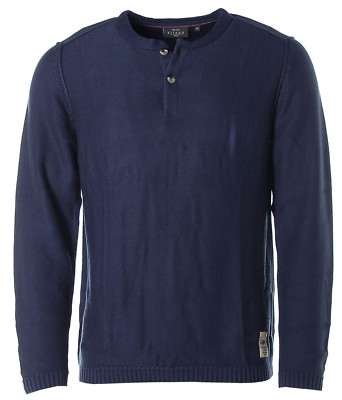 Kitaro Herren Strick Rundhals-Pullover -Mt. Everest Kathmandu- Blau 4XL K3721