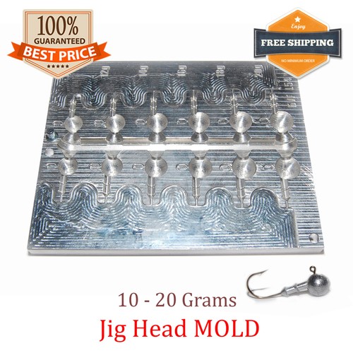 Fishing JigHead Mold Lead Jig Head Sinker Weights 6 cavity (10 20 G) eBay