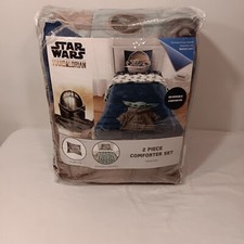 Nwot Star Wars Baby Yoda Comforter and Sham Set for Twin Bed