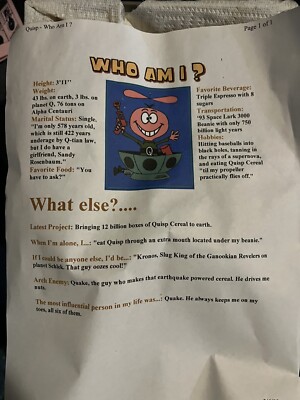Quisp Cereal show model kit