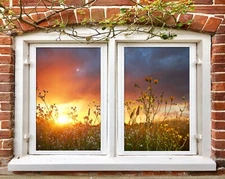 3D Grass A789 Window Film Print Sticker Cling Stained Glass UV Sinsin