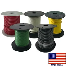 Marine Primary Tinned Copper Wire 8 Gauge 25 100 & 500 FT Lot 5 Colors - USA