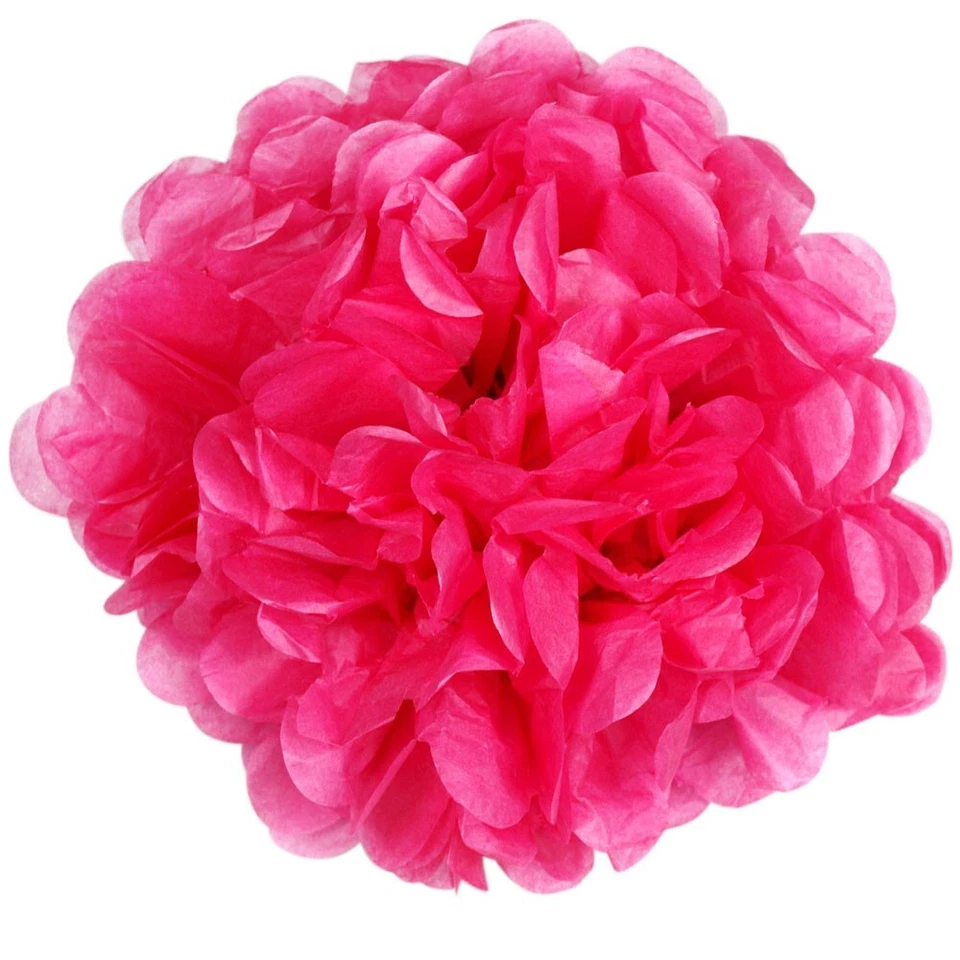 6PCS Paper Flower Tissue Pom Pom Hanging Ball Wedding Babyshower Party Decor - Image 2 of 4