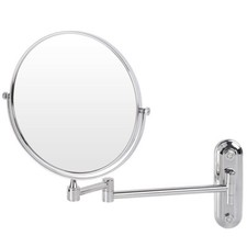 EXTENDING WALL MOUNTED BATHROOM COSMETIC SHAVING MIRROR SWIVEL MAGNIFYING MAKEUP