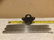 Antique Pynchon  Co. Cast Iron Metal Wall Mount Imperial Trouser Hanger Rack
