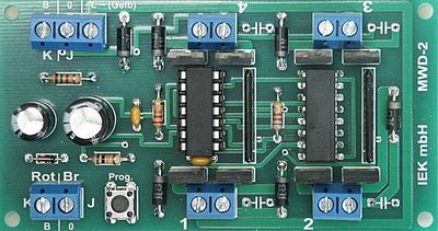 2- Pol Weichendecoder, 2 polige Antriebe, einspulig, DCC Standard digital, IEK