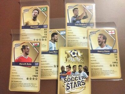 2019 Top Trumps WORLD SOCCER STARS (you pick) pack fresh cards Free Shipping