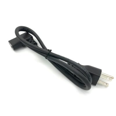 3FT 90 Degree Universal 3 Prong AC Power Cable 18AWG Computer Printer Monitor TV