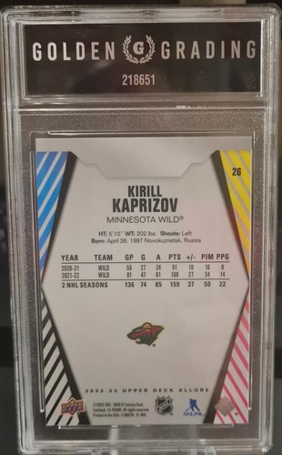 2022-23 Upper Deck Allure #26 Kirill Kaprizov Minnesota Wild - Picture 2 of 2