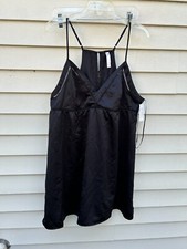 Gilligan O'Malley Sleepwear Black Satin Chemise size XL
