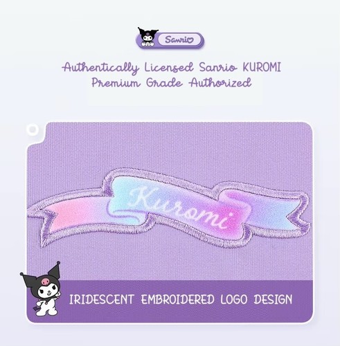 Sanrio Kuromi Backpack for School Trendy Purple Genuine Hello Kitty School Bag - Picture 17 of 22