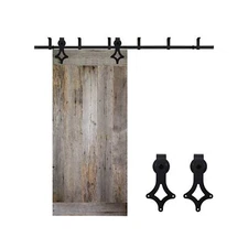 4-12FT Sliding Barn Door Hardware Kit Ceiling Mount Style, 8FT Length Rails f...