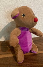 TOY Brown  Purple Kangaroo Plush 8.5" Toy Stuffed Animal Australia Down Under