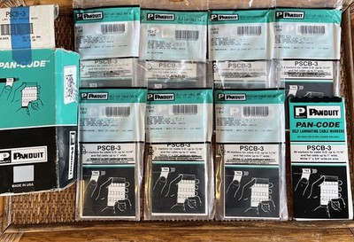 Lot of 8 Panduit PCMB-3 Self-laminating Cable Marker Books (7 Sealed, 1 Used) 