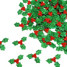 200PCS Artificial Holly Berries Leaves Mini Xmas Decoration for Wreaths Gifts