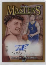 2023-24 Topps Finest Masters Gold Refractor 2/50 Brandin Podziemski Auto 0uh2