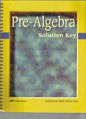 Abeka Pre Algebra Solution Key